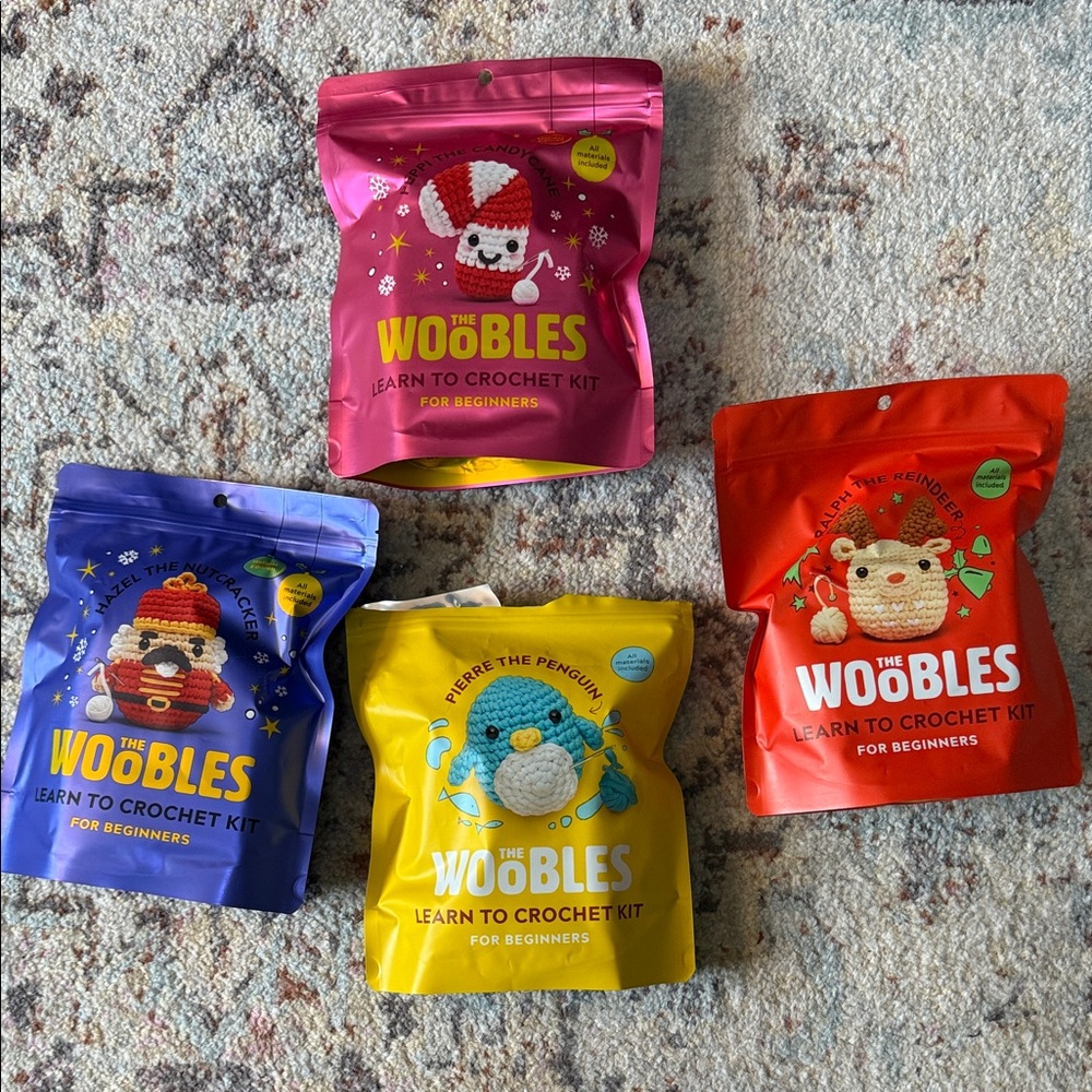 The Woobles Crochet Kit for Beginners - lot of 4